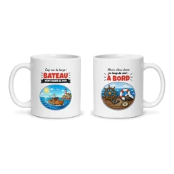 Mug bateau – les deux faces du mug côte à côte