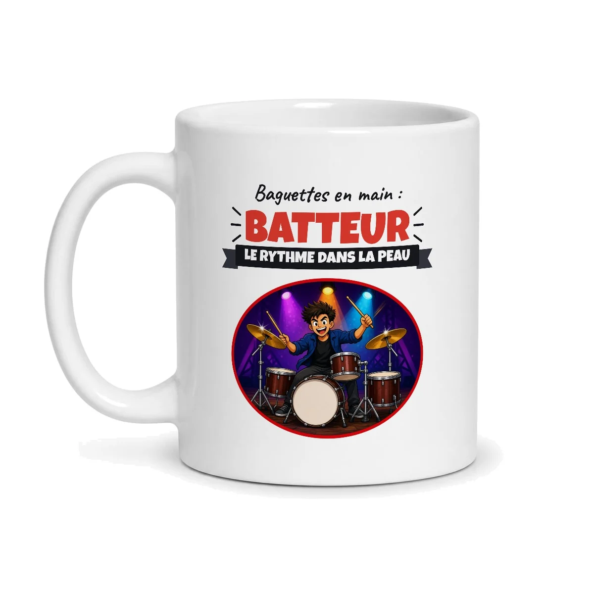 Mug batteur – mug blanc vu de face