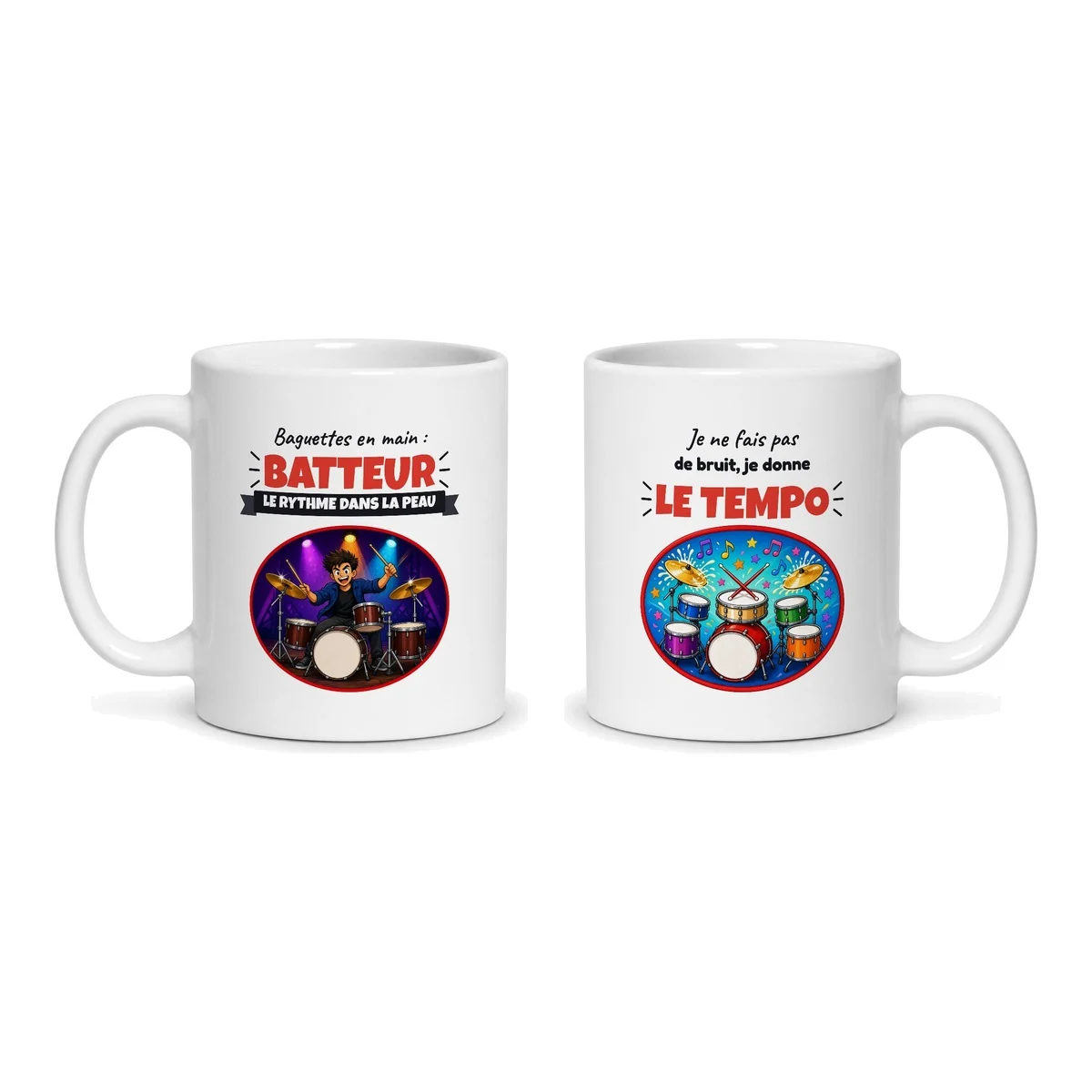 Mug batteur – les deux faces du mug côte à côte