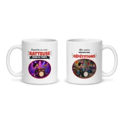 Mug batteuse – les deux faces du mug côte à côte
