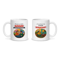 Mug bavard – les deux faces du mug côte à côte