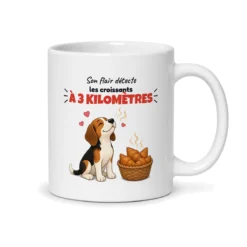 Mug beagle – mug blanc vu du dos