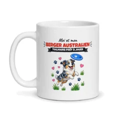 Mug berger australien – mug blanc vu de face