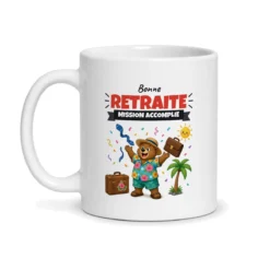 Mug bonne retraite – mug blanc vu de face