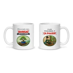 Mug bonsaï – les deux faces du mug côte à côte