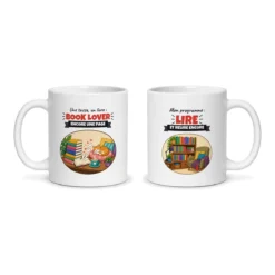 Mug book lover – les deux faces du mug côte à côte