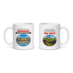 Mug Bordeaux – les deux faces du mug côte à côte