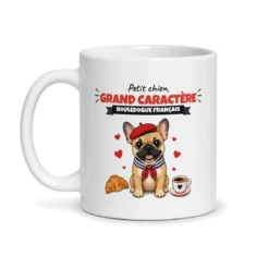 Mug bouledogue français – mug blanc vu de face
