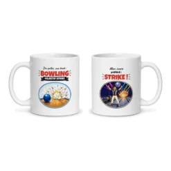 Mug bowling – les deux faces du mug côte à côte