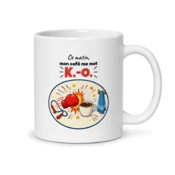 Mug boxe – mug blanc vu du dos