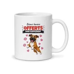 Mug boxer – mug blanc vu du dos