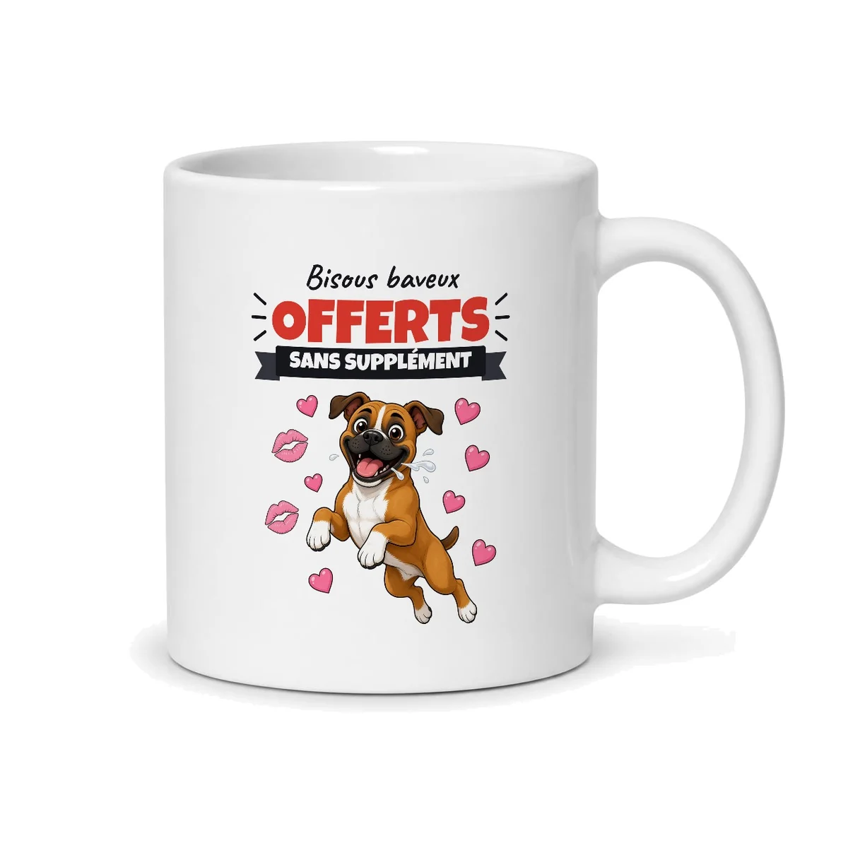 Mug boxer – mug blanc vu du dos
