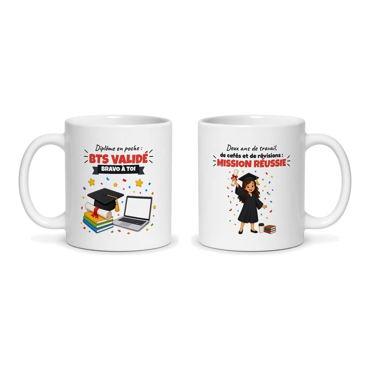 Mug BTS validé – les deux faces du mug côte à côte