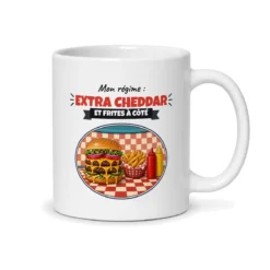 Mug burger – mug blanc vu du dos