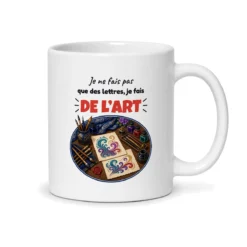 Mug calligraphie – mug blanc vu du dos