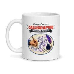 Mug calligraphie – mug blanc vu de face