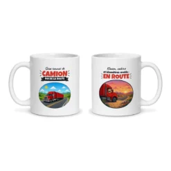 Mug camion – les deux faces du mug côte à côte