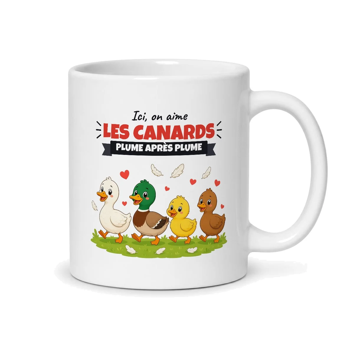 Mug canard – mug blanc vu du dos