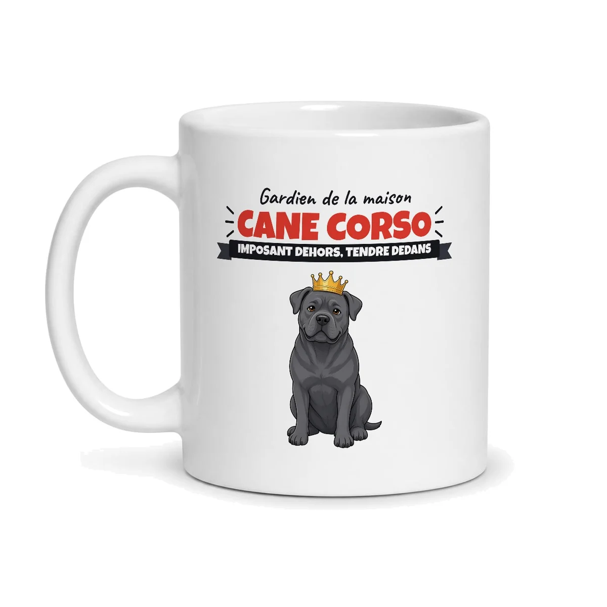 Mug cane corso – mug blanc vu de face