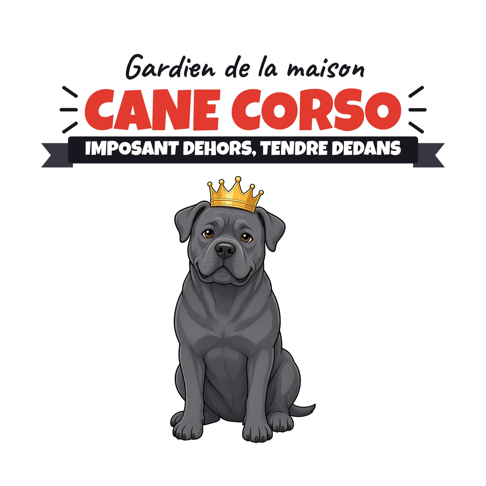 Mug cane corso – visuel imprimé face avant