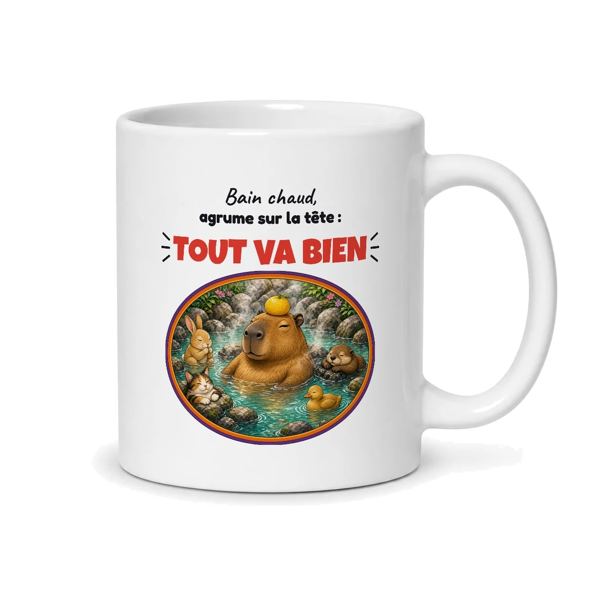 Mug capybara – mug blanc vu du dos