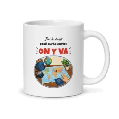 Mug carte du monde – mug blanc vu du dos