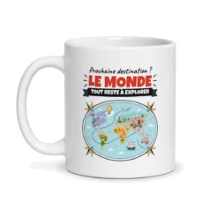 Mug carte du monde – mug blanc vu de face