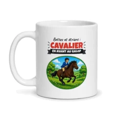 Mug cavalier – mug blanc vu de face