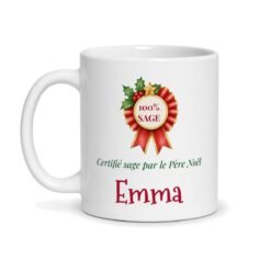 Mug Certifié sage par le Père Noël personnalisé prénom – mug personnalisé