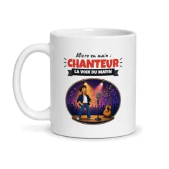 Mug chanteur – mug blanc vu de face
