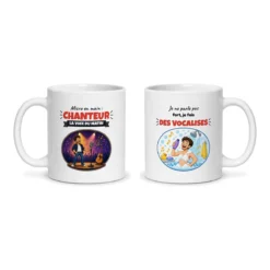Mug chanteur – les deux faces du mug côte à côte