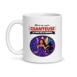 Mug chanteuse – mug blanc vu de face