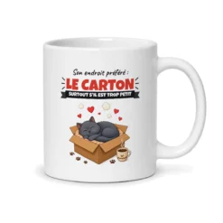 Mug chat chartreux – mug blanc vu du dos