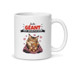 Mug chat maine coon – mug blanc vu du dos