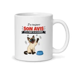 Mug chat siamois – mug blanc vu du dos