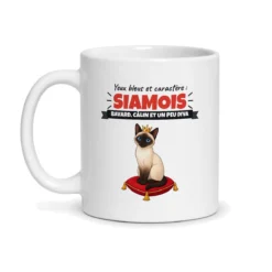 Mug chat siamois – mug blanc vu de face