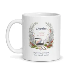 Mug cheffe de projet personnalisé prénom – mug blanc vu de face