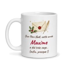 Mug Cher Père Noël personnalisé prénom humour – mug personnalisé