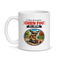 Mug chien drôle – mug blanc vu de face