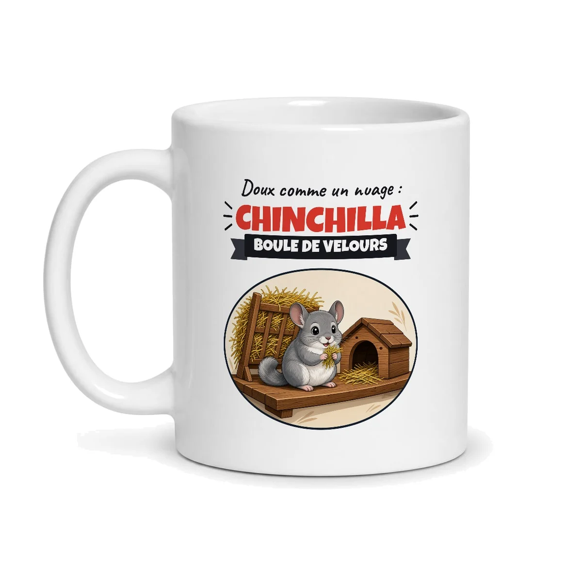 Mug chinchilla – mug blanc vu de face