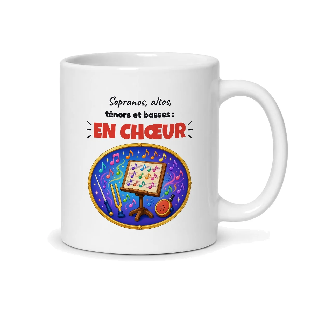 Mug chorale – mug blanc vu du dos
