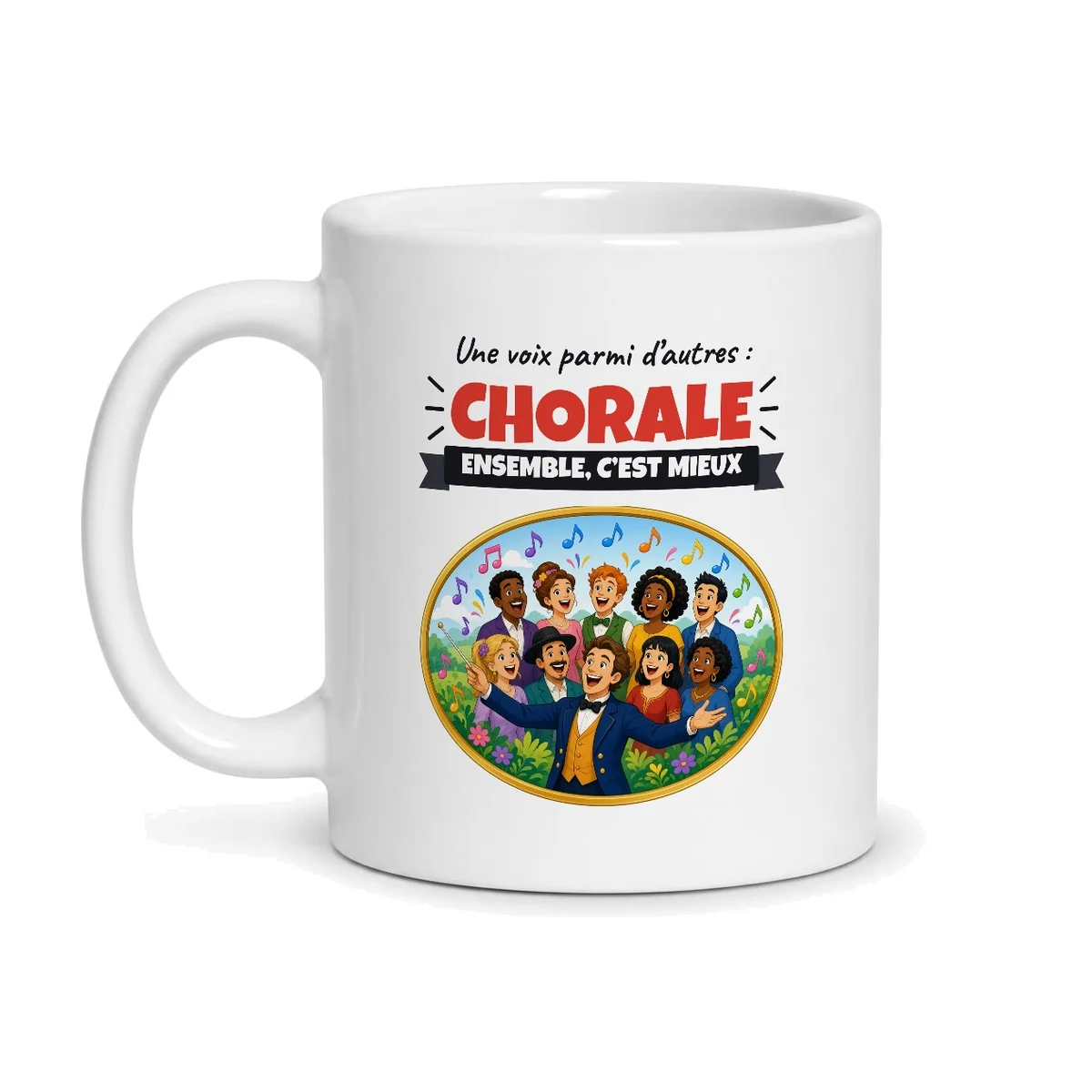 Mug chorale – mug blanc vu de face
