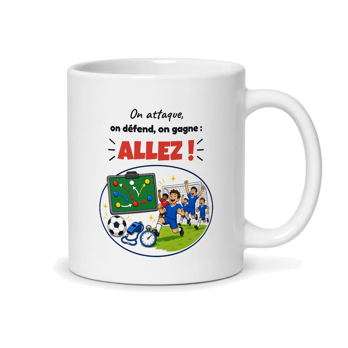 Mug coach foot – mug blanc vu du dos