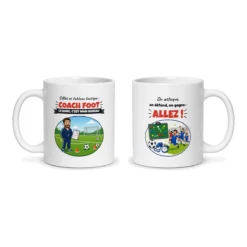 Mug coach foot – les deux faces du mug côte à côte