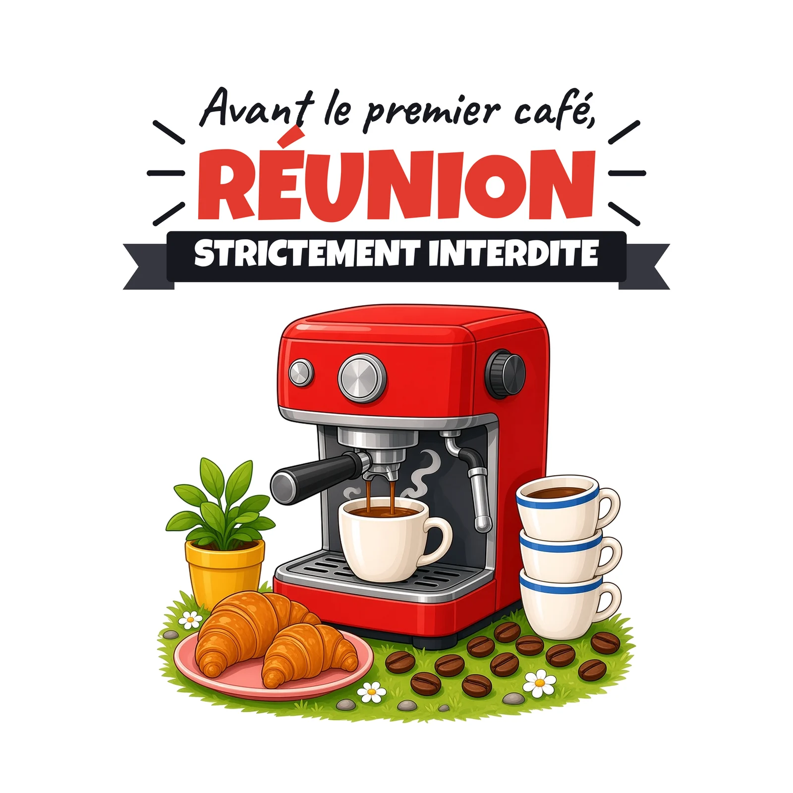 Mug collègue accro au café – visuel imprimé face arrière