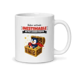 Mug collègue en or – mug blanc vu du dos