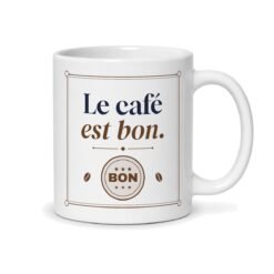 Mug comment est votre café, vue du dos