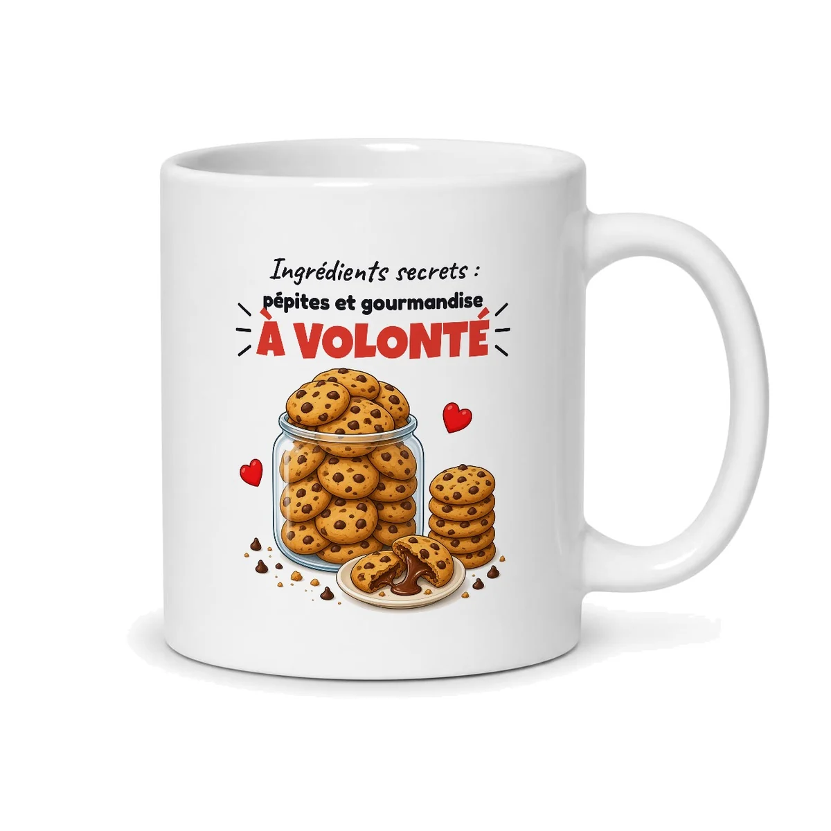 Mug cookie – mug blanc vu du dos