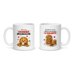 Mug cookie – les deux faces du mug côte à côte