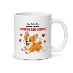 Mug corgi – mug blanc vu du dos